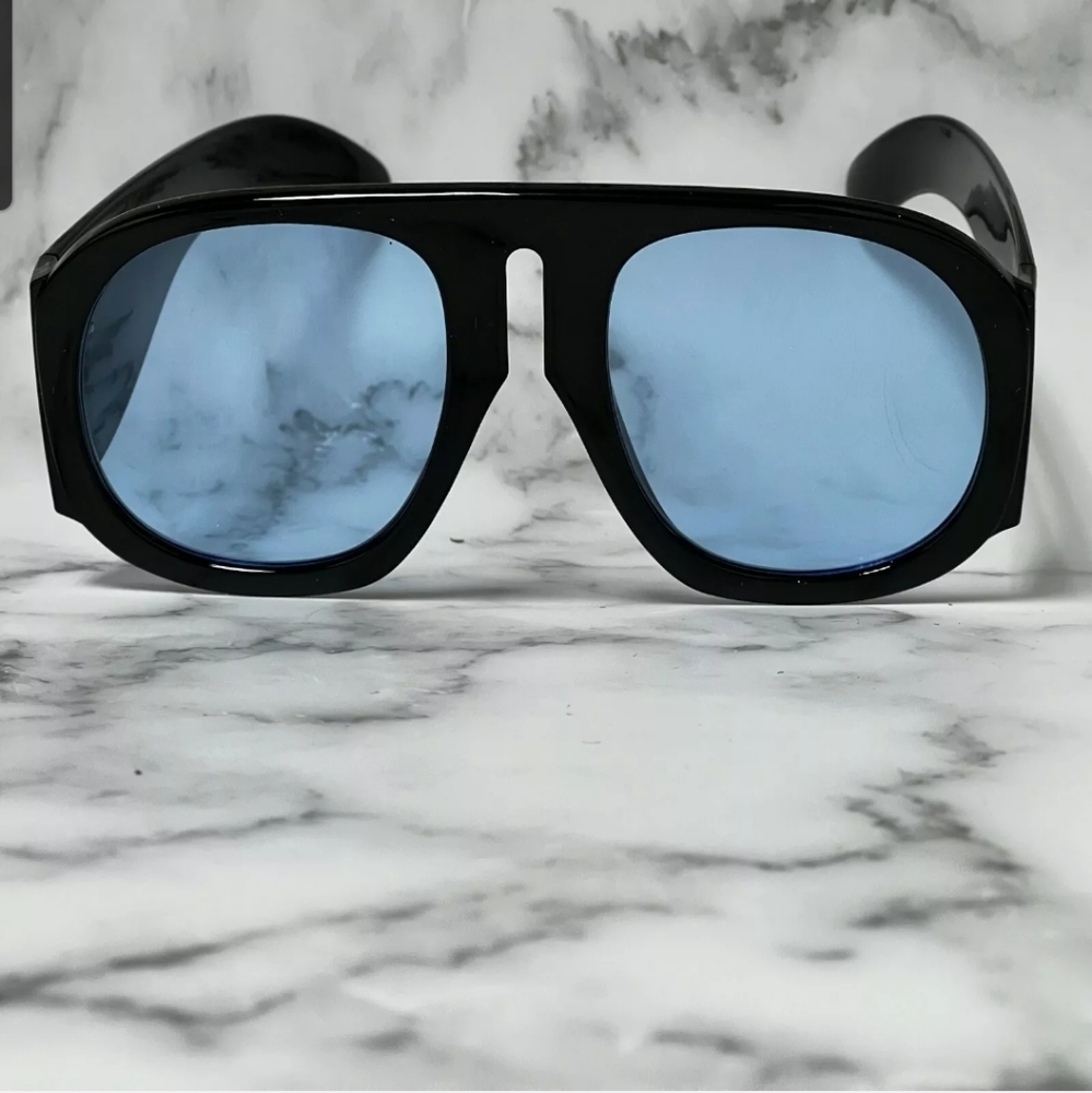 Women Men Sunglasses Square Oversize Hip Hop Fashion New Style Black Lens Shades